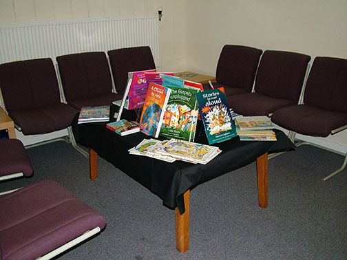 Waiting area for visitors and teachers