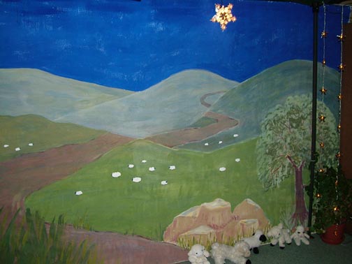 The hillside backdrop showing where the angel met the shepherds